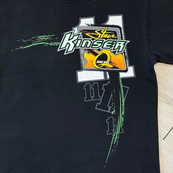 Rare 2008 Steve Kinser #11 Sprint Car Racing Men's Black T-Shirt - Size Small - Picture 4 of 5